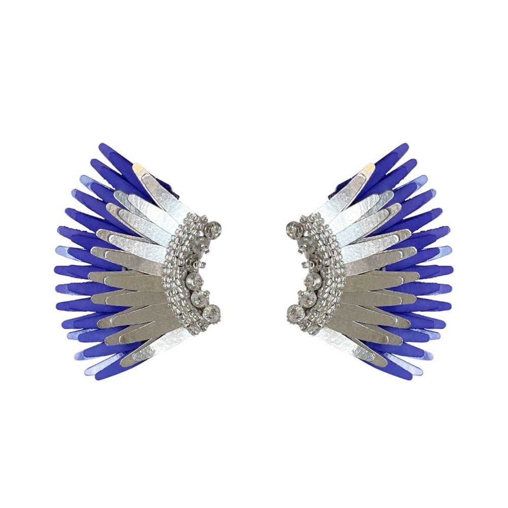 Mignonne Gavigan Mini Madeline Earrings. Purple Silver.